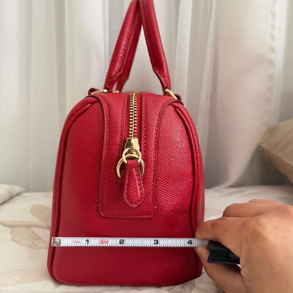 Coach Leather Satchel (Cherry red) - Picture 10 of 10